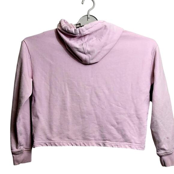 Vans Pink Cropped Hoodie w/ Checker Sleeve – Women’s XS - Picture 3 of 8